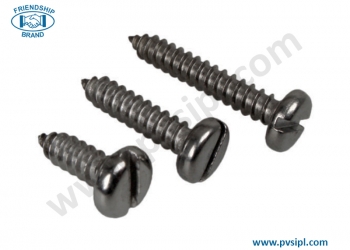 Pan Head Slotted Stainless Steel Tapping Screws